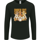Pumpkin Spice Gnomes Halloween Mens Long Sleeve T-Shirt Black