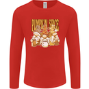Pumpkin Spice Gnomes Halloween Mens Long Sleeve T-Shirt Red