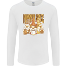 Pumpkin Spice Gnomes Halloween Mens Long Sleeve T-Shirt White