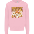 Pumpkin Spice Gnomes Halloween Mens Sweatshirt Jumper Light Pink