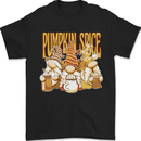 Pumpkin Spice Gnomes Halloween Mens T-Shirt 100% Cotton Black
