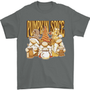 Pumpkin Spice Gnomes Halloween Mens T-Shirt 100% Cotton Charcoal