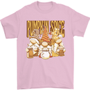 Pumpkin Spice Gnomes Halloween Mens T-Shirt 100% Cotton Light Pink
