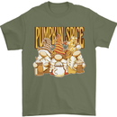 Pumpkin Spice Gnomes Halloween Mens T-Shirt 100% Cotton Military Green