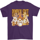 Pumpkin Spice Gnomes Halloween Mens T-Shirt 100% Cotton Purple