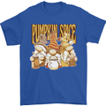 Pumpkin Spice Gnomes Halloween Mens T-Shirt 100% Cotton Royal Blue