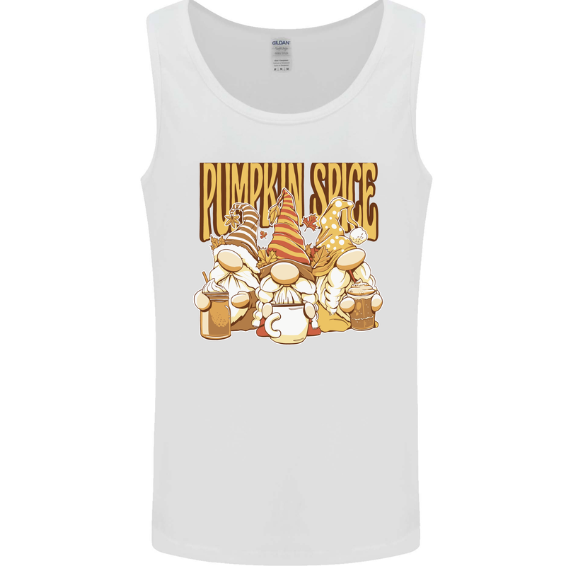 Pumpkin Spice Gnomes Halloween Mens Vest Tank Top White