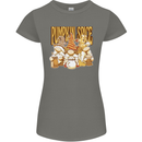 Pumpkin Spice Gnomes Halloween Womens Petite Cut T-Shirt Charcoal