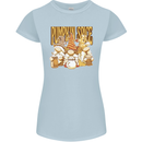 Pumpkin Spice Gnomes Halloween Womens Petite Cut T-Shirt Light Blue