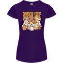 Pumpkin Spice Gnomes Halloween Womens Petite Cut T-Shirt Purple