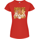 Pumpkin Spice Gnomes Halloween Womens Petite Cut T-Shirt Red