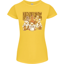 Pumpkin Spice Gnomes Halloween Womens Petite Cut T-Shirt Yellow