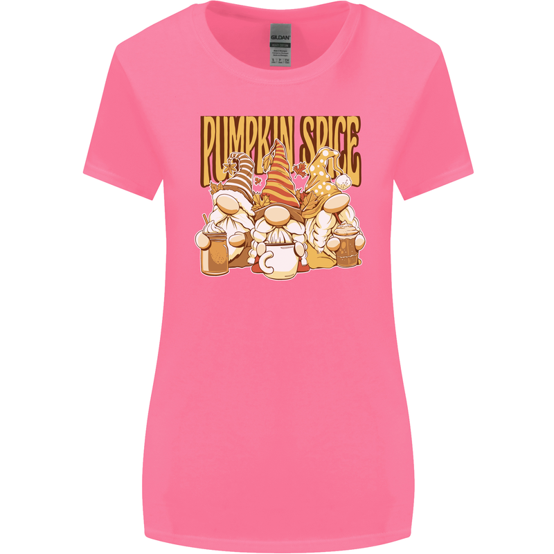 Pumpkin Spice Gnomes Halloween Womens Wider Cut T-Shirt Azalea