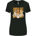 Pumpkin Spice Gnomes Halloween Womens Wider Cut T-Shirt Black