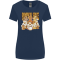 Pumpkin Spice Gnomes Halloween Womens Wider Cut T-Shirt Navy Blue