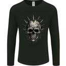 Punk Rock Skull Mens Long Sleeve T-Shirt Black