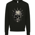 Punk Rock Skull Mens Sweatshirt Jumper Black