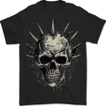 Punk Rock Skull Mens T-Shirt 100% Cotton BLACK