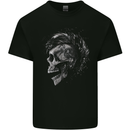 Punk Rock Skull With Tattoos Skull Music Mens Cotton T-Shirt Tee Top Black
