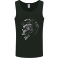 Punk Rock Skull With Tattoos Skull Music Mens Vest Tank Top Black