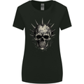 Punk Rock Skull Womens Wider Cut T-Shirt Black