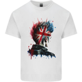 Punk Rock Union Jack Head Music British Skinhead Mens Cotton T-Shirt Tee Top White
