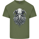Pure Cthulhu Kraken Mythical Creature Mens Cotton T-Shirt Tee Top Military Green