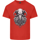Pure Cthulhu Kraken Mythical Creature Mens Cotton T-Shirt Tee Top Red