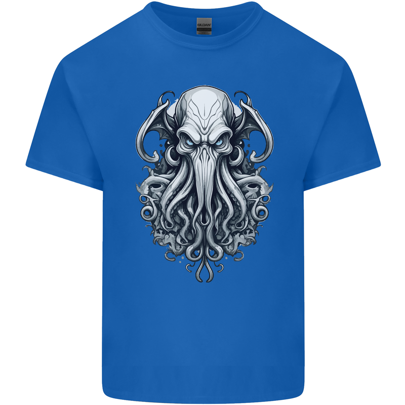 Pure Cthulhu Kraken Mythical Creature Mens Cotton T-Shirt Tee Top Royal Blue