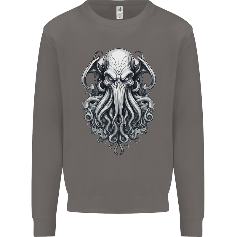 Pure Cthulhu Kraken Mythical Creature Mens Sweatshirt Jumper Charcoal