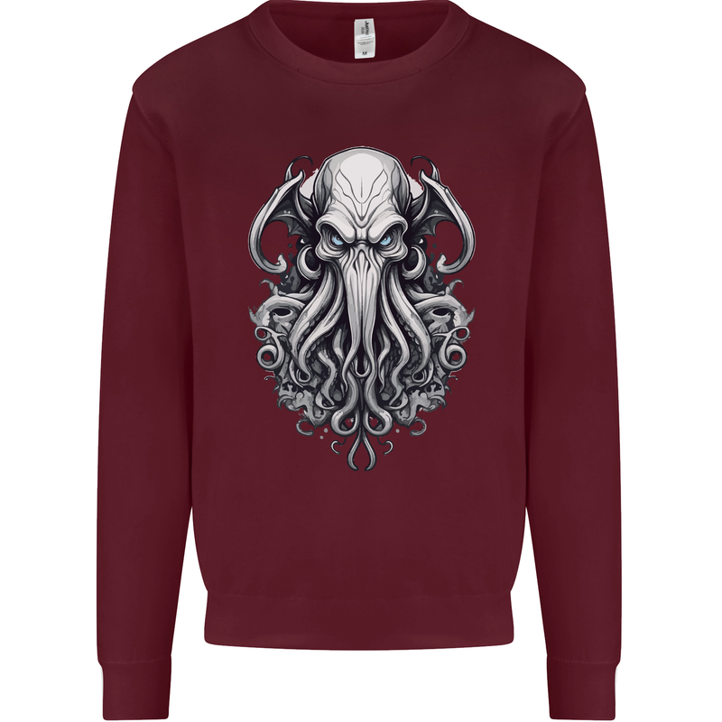 Pure Cthulhu Kraken Mythical Creature Mens Sweatshirt Jumper Maroon
