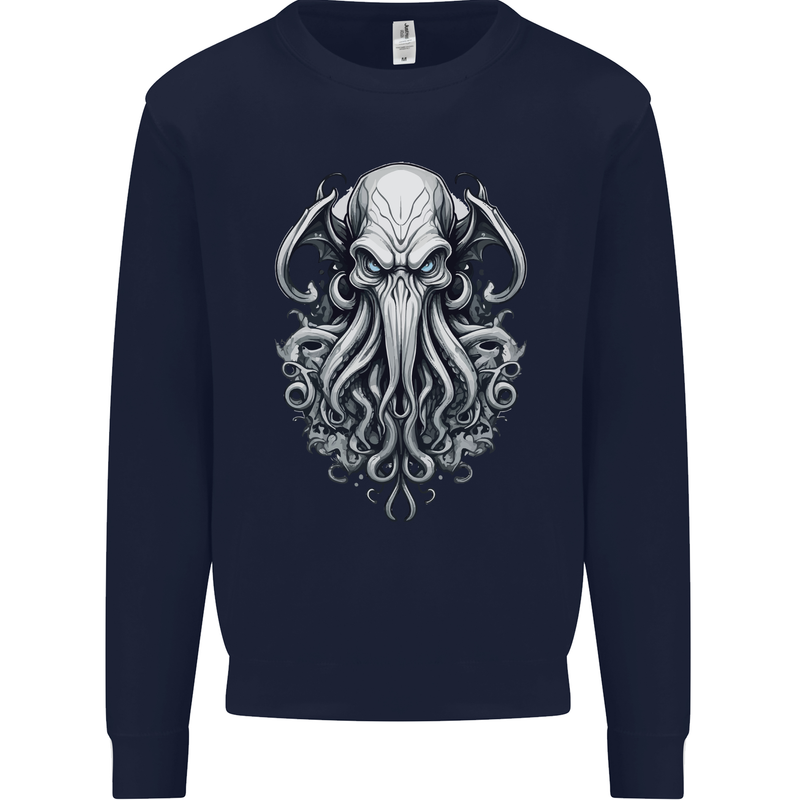 Pure Cthulhu Kraken Mythical Creature Mens Sweatshirt Jumper Navy Blue