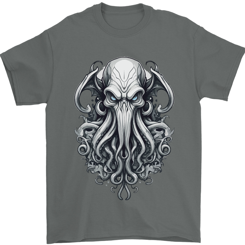 Pure Cthulhu Kraken Mythical Creature Mens T-Shirt 100% Cotton Charcoal