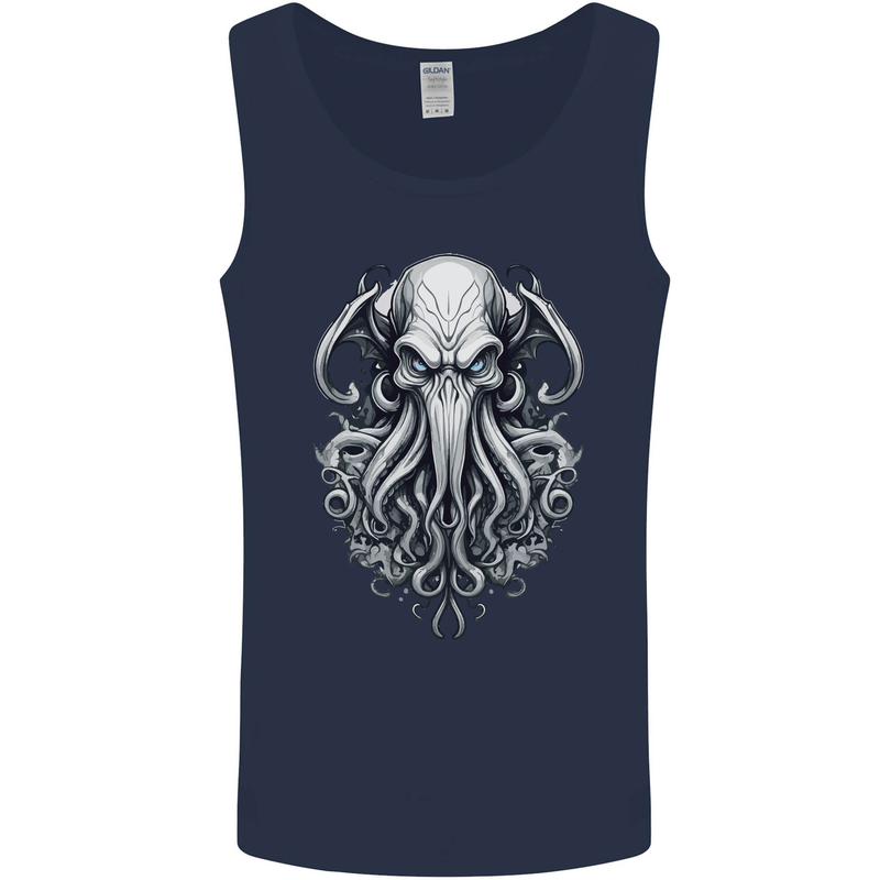Pure Cthulhu Kraken Mythical Creature Mens Vest Tank Top Navy Blue