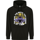 Purple Mothman Childrens Kids Hoodie Black