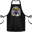 Purple Mothman Cotton Apron 100% Organic Black