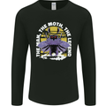 Purple Mothman Mens Long Sleeve T-Shirt Black