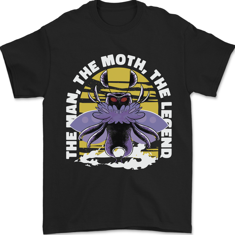 Purple Mothman Mens T-Shirt 100% Cotton Black