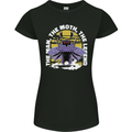 Purple Mothman Womens Petite Cut T-Shirt Black