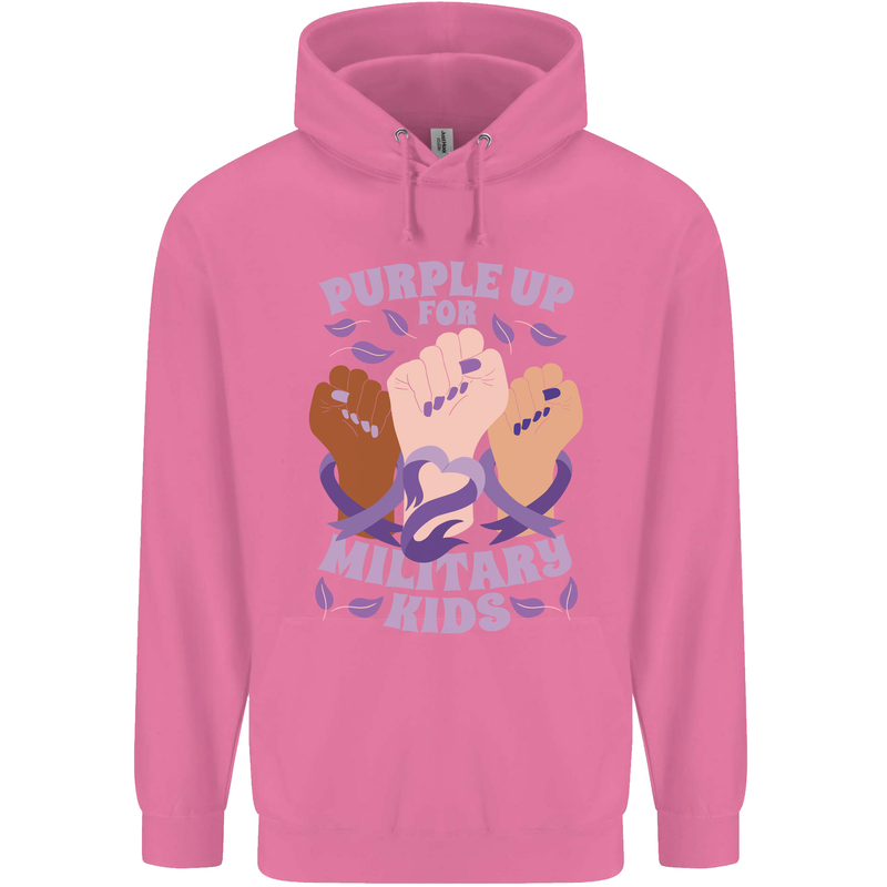 Purple Up for Military Kids Army Brats Childrens Kids Hoodie Azalea