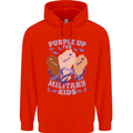 Purple Up for Military Kids Army Brats Childrens Kids Hoodie Bright Red