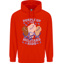 Purple Up for Military Kids Army Brats Childrens Kids Hoodie Bright Red