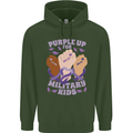 Purple Up for Military Kids Army Brats Childrens Kids Hoodie Forest Green