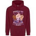 Purple Up for Military Kids Army Brats Childrens Kids Hoodie Maroon