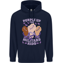 Purple Up for Military Kids Army Brats Childrens Kids Hoodie Navy Blue