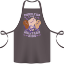 Purple Up for Military Kids Army Brats Cotton Apron 100% Organic Dark Grey