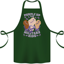 Purple Up for Military Kids Army Brats Cotton Apron 100% Organic Forest Green