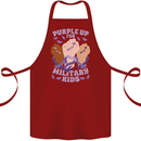 Purple Up for Military Kids Army Brats Cotton Apron 100% Organic Maroon