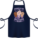 Purple Up for Military Kids Army Brats Cotton Apron 100% Organic Navy Blue