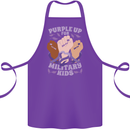 Purple Up for Military Kids Army Brats Cotton Apron 100% Organic Purple